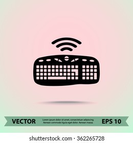 Computer keyboard sign icon, vector illustration. Flat design style 