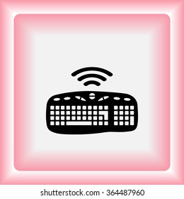 Computer keyboard sign icon, vector illustration. Flat design style 