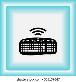Computer keyboard sign icon, vector illustration. Flat design style 