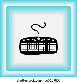 Computer keyboard sign icon, vector illustration. Flat design style 
