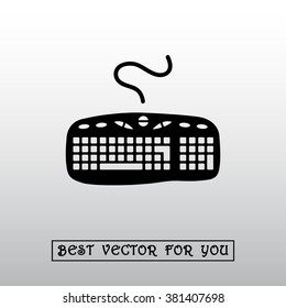 Computer keyboard sign icon, vector illustration. Flat design style 