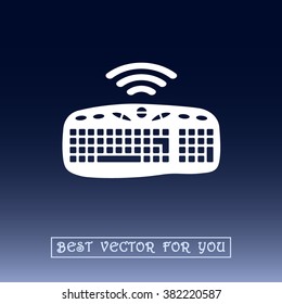 Computer keyboard sign icon, vector illustration. Flat design style 