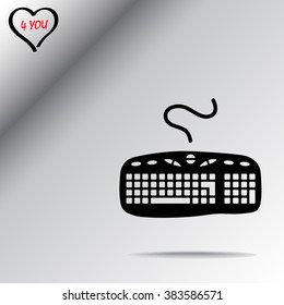 Computer keyboard sign icon, vector illustration. Flat design style 