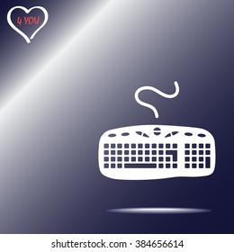 Computer keyboard sign icon, vector illustration. Flat design style 