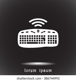 Computer keyboard sign icon, vector illustration. Flat design style 