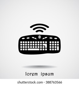 Computer keyboard sign icon, vector illustration. Flat design style 