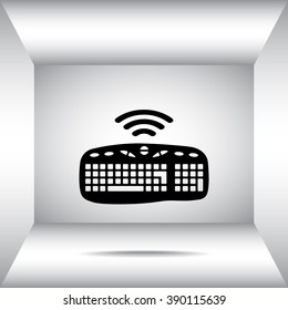 Computer keyboard sign icon, vector illustration. Flat design style 