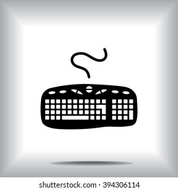 Computer keyboard sign icon, vector illustration. Flat design style 