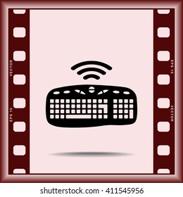 Computer keyboard sign icon, vector illustration. Flat design style 