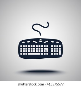 Computer keyboard sign icon, vector illustration. Flat design style 