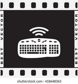 Computer keyboard sign icon, vector illustration. Flat design style 