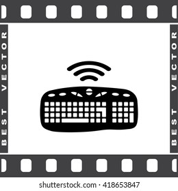 Computer keyboard sign icon, vector illustration. Flat design style 