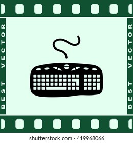 Computer keyboard sign icon, vector illustration. Flat design style 