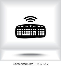 Computer keyboard sign icon, vector illustration. Flat design style 