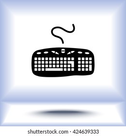 Computer keyboard sign icon, vector illustration. Flat design style 