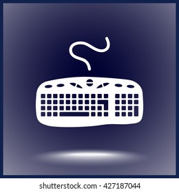 Computer keyboard sign icon, vector illustration. Flat design style 