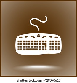 Computer keyboard sign icon, vector illustration. Flat design style 
