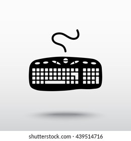 Computer keyboard sign icon, vector illustration. Flat design style 