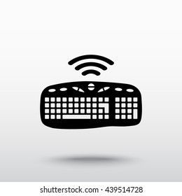 Computer keyboard sign icon, vector illustration. Flat design style 