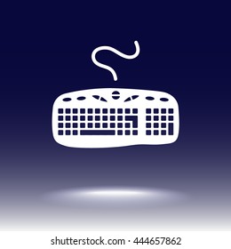 Computer keyboard sign icon, vector illustration. Flat design style 