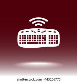 Computer keyboard sign icon, vector illustration. Flat design style 