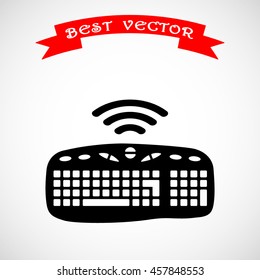 Computer keyboard sign icon, vector illustration. Flat design style 