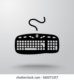 Computer keyboard sign icon, vector illustration. Flat design style 