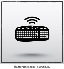 Computer keyboard sign icon, vector illustration. Flat design style 