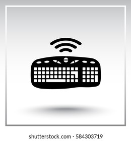 Computer keyboard sign icon, vector illustration. Flat design style 