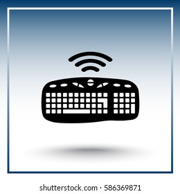 Computer keyboard sign icon, vector illustration. Flat design style 