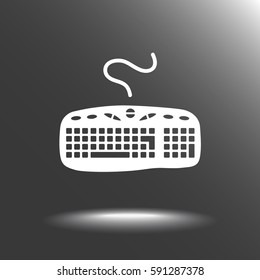 Computer keyboard sign icon, vector illustration. Flat design style 