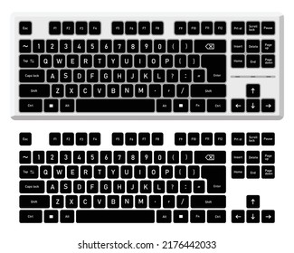 Computer Keyboard Simple Flat Vector Electric Stock Vector (Royalty ...