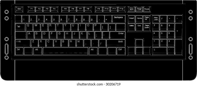 Computer Keyboard Vector 01