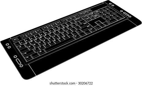 Computer Keyboard Vector 02