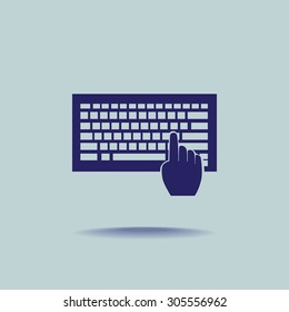 Computer keyboard. Vector.