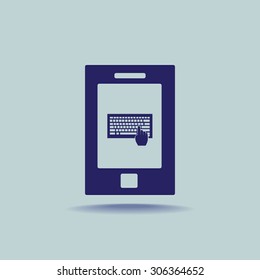 Computer keyboard. Vector.