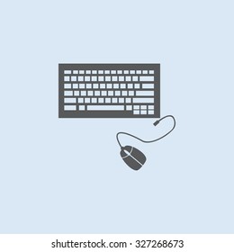 Computer keyboard. Vector.
