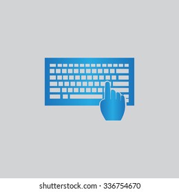 Computer keyboard. Vector.