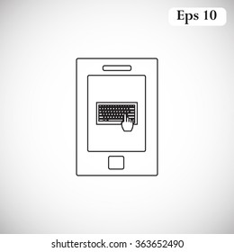 Computer keyboard. Vector.