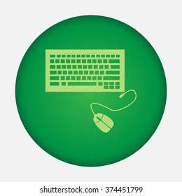 Computer keyboard. Vector.
