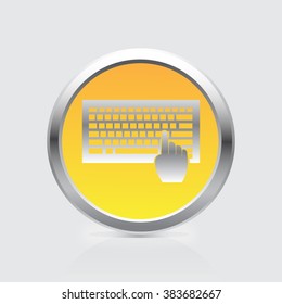 Computer keyboard. Vector.