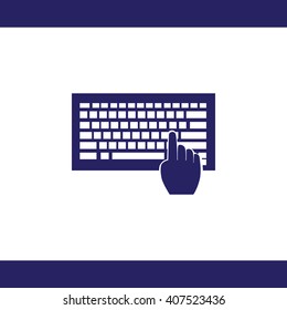 Computer keyboard. Vector.