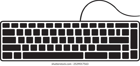 Computer Keyboard Vector art illustration