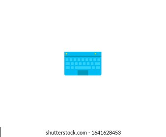 Computer keyboard vector flat icon. Isolated keyboard keys emoji illustration 