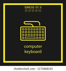 computer keyboard  vector icon