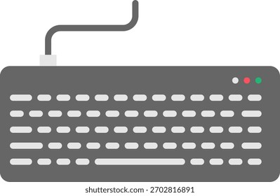 Computer Keyboard Vector Icon Illustration