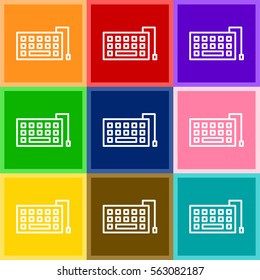 Computer keyboard vector icon for web design and mobile application user interface