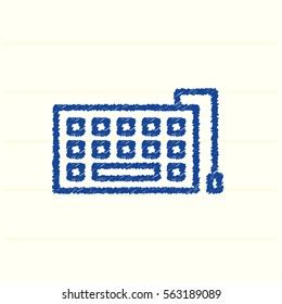 Computer keyboard vector icon for web design and mobile application user interface