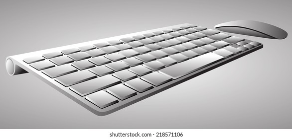 Computer keyboard. Vector Illustration