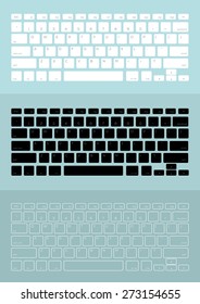 Computer keyboard. Vector illustration
